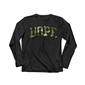 Big DOPE Chenille Long-Sleeve Black/Camouflage