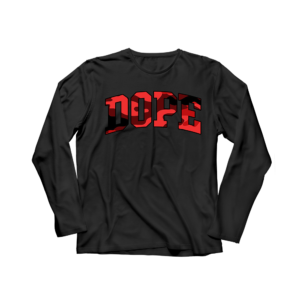 Big DOPE Chenille Long-Sleeve Black/Red Camo