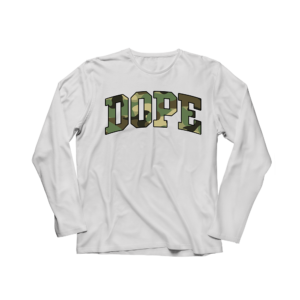 Big DOPE Chenille Long-Sleeve White/Camouflage