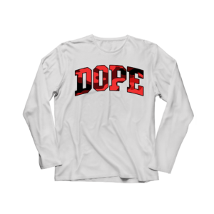 Big DOPE Chenille Long-Sleeve White/Red Camo